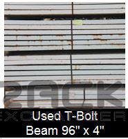 Beams For Sale: Used T-Bolt  Beam 96" x 4", White 1 5/8" step In Missouri - image 1